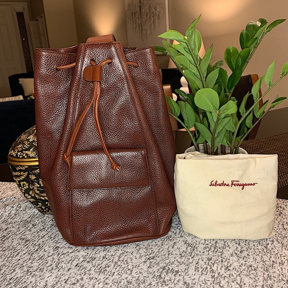 Salvatore Ferregamo Sling Shoulder Backpack